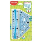 MAPED Vonalzókészlet, kicsi, műanyag, hajlítható, 4 darabos, MAPED "Flex"