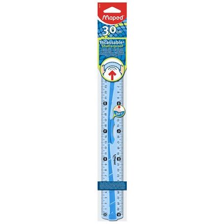 MAPED Vonalzó, műanyag, hajlítható, 30 cm, leszorítóval, MAPED "Flex"