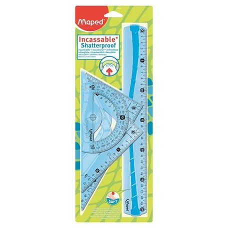 MAPED Vonalzókészlet, műanyag, hajlítható, 4 darabos, MAPED "Flex"