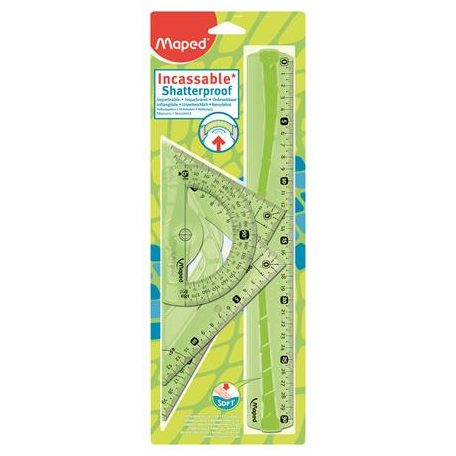 MAPED Vonalzókészlet, műanyag, hajlítható, 4 darabos, MAPED "Flex"