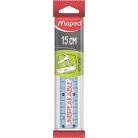 MAPED Vonalzó, műanyag, törhetetlen, 15 cm, MAPED "Study Unbreakable", vegyes színek