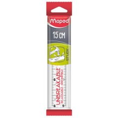   MAPED Vonalzó, műanyag, törhetetlen, 15 cm, MAPED "Study Unbreakable", átlátszó