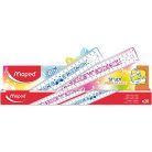 MAPED Vonalzó, műanyag, törhetetlen, 20 cm, MAPED "Study Unbreakable Fancy", vegyes színek