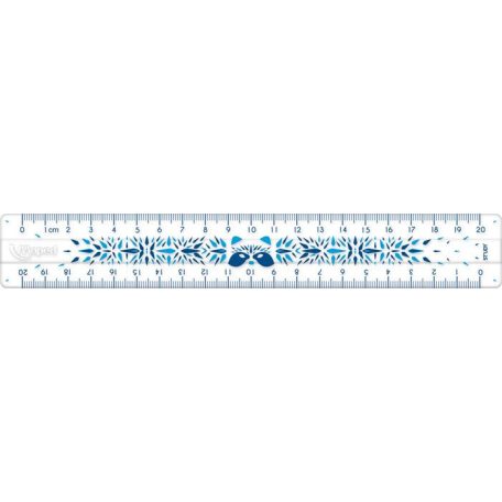 MAPED Vonalzó, műanyag, törhetetlen, 20 cm, MAPED "Study Unbreakable Fancy", vegyes színek