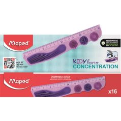   MAPED Vonalzó, műanyag, 20 cm, MAPED "Kidy Learn Concentration", lila