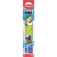   MAPED Vonalzó, műanyag, 15 cm, MAPED "Twist'n Flex Decor"