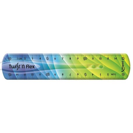 MAPED Vonalzó, műanyag, 15 cm, MAPED "Twist'n Flex Decor"