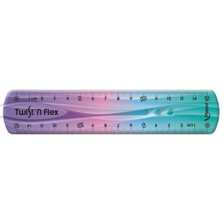 MAPED Vonalzó, műanyag, 15 cm, MAPED "Twist'n Flex Decor"