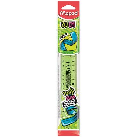 MAPED Vonalzó, műanyag, törhetetlen, 20 cm, MAPED "Twist'n Flex"