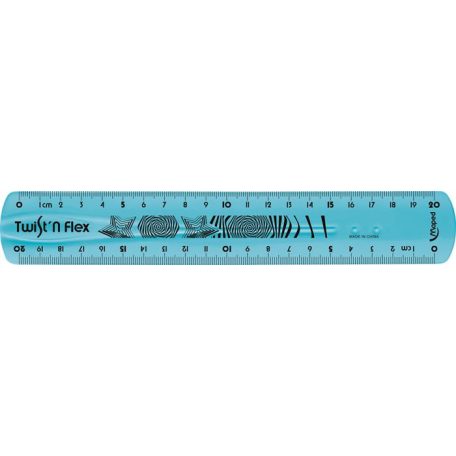 MAPED Vonalzó, műanyag, törhetetlen, 20 cm, MAPED "Twist'n Flex"