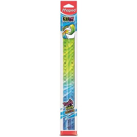 MAPED Vonalzó, műanyag, 30 cm, MAPED "Twist'n Flex Decor"