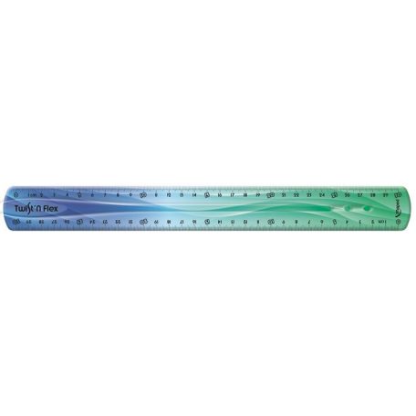 MAPED Vonalzó, műanyag, 30 cm, MAPED "Twist'n Flex Decor"