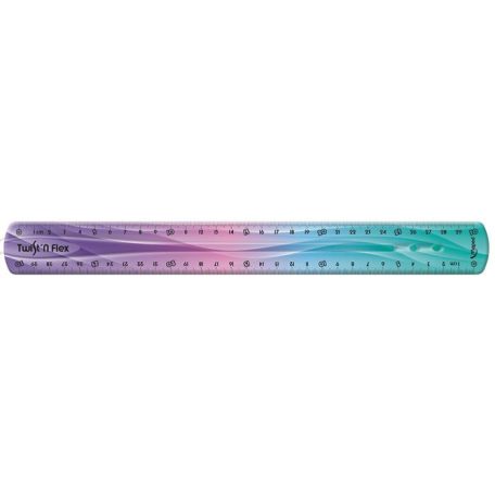 MAPED Vonalzó, műanyag, 30 cm, MAPED "Twist'n Flex Decor"