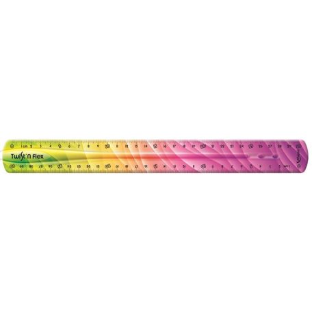 MAPED Vonalzó, műanyag, 30 cm, MAPED "Twist'n Flex Decor"