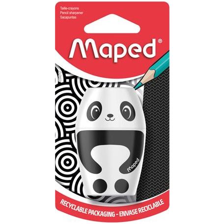MAPED Hegyező, egylyukú, tartályos, MAPED "Shakky Fancy", panda és pingvin, vegyes formák
