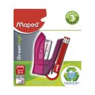 MAPED Tűzőgép, 24/6, 26/6, 12 lap, MAPED "Greenlogic Mini", vegyes színek