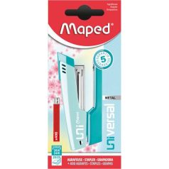   MAPED Tűzőgép, 24/6, 26/6, 20 lap, MAPED "Universal Metal Half-Strip Pastel", pasztell türkiz