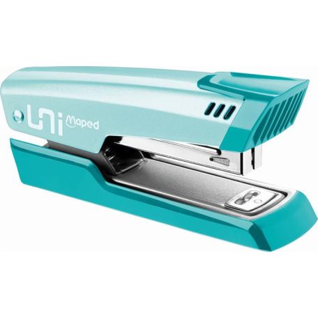 MAPED Tűzőgép, 24/6, 26/6, 20 lap, MAPED "Universal Metal Half-Strip Pastel", pasztell türkiz