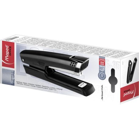 MAPED Tűzőgép, 24/6, 26/6, 20 lap, MAPED "Essentials Full-Strip", fekete