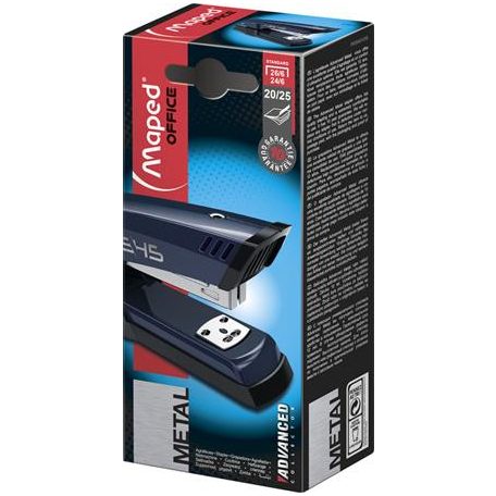 MAPED Tűzőgép, 24/6, 26/6, 20 lap, MAPED "Advanced Half-Strip", sötétkék
