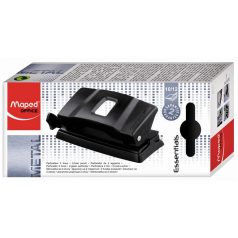   MAPED Lyukasztó, kétlyukú, 12 lap, fém, MAPED "Essentials 12", fekete