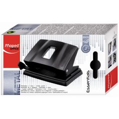   MAPED Lyukasztó, kétlyukú, 25 lap, fém, MAPED "Essentials 25", fekete