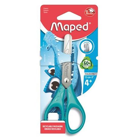 MAPED Olló, iskolai, 13 cm, MAPED "Essentials Pulse", vegyes színek