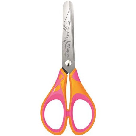 MAPED Olló, iskolai, 13 cm, MAPED "Soft Neon", vegyes színek