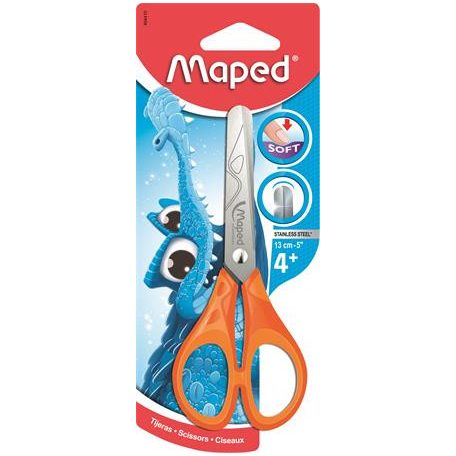 MAPED Olló, iskolai, 13 cm, MAPED "Essentials Soft"