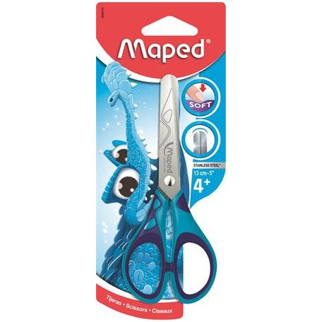 MAPED Olló, iskolai, 13 cm, MAPED "Essentials Soft"