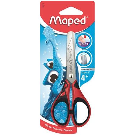 MAPED Olló, iskolai, 13 cm, MAPED "Essentials Soft"