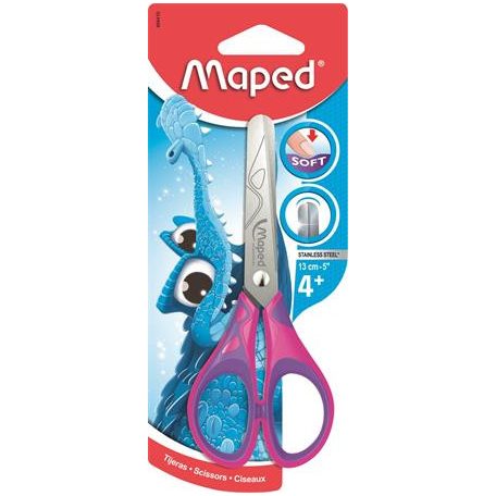 MAPED Olló, iskolai, 13 cm, MAPED "Essentials Soft"