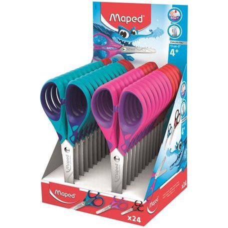 MAPED Olló display, iskolai, 13 cm, MAPED "Essentials Soft"