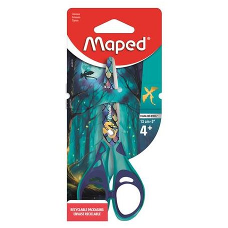 MAPED Olló, iskolai, 13 cm, MAPED „Dragon sárkány”