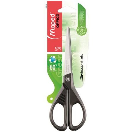 MAPED Olló, irodai, 17 cm, MAPED "Essentials Green"