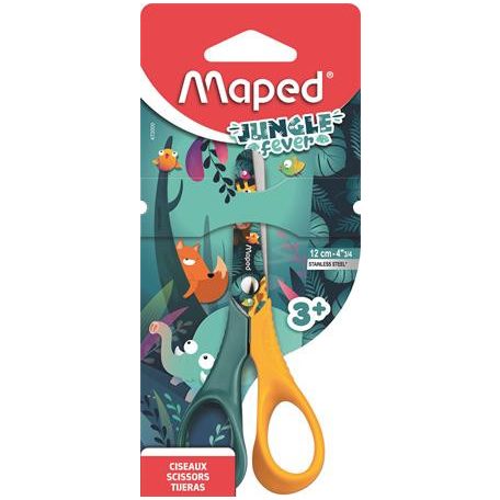 MAPED Olló, óvodai, 12 cm, MAPED "Jungle Fever Vivo", vegyes színek