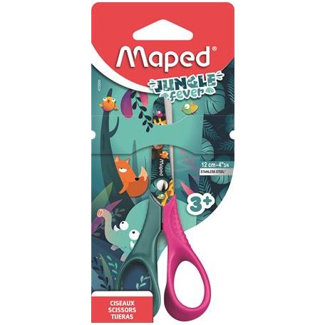 MAPED Olló, óvodai, 12 cm, MAPED "Jungle Fever Vivo", vegyes színek