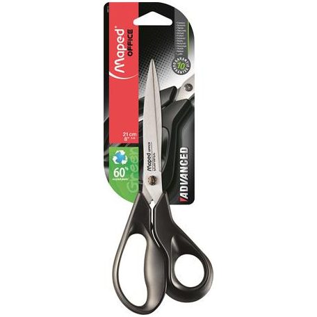 MAPED Olló, irodai, 21 cm, MAPED "Advanced Green"