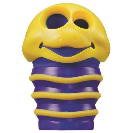 MAPED Hegyező display, kétlyukú, tartályos, MAPED "Croc Croc", kukac, vegyes színek