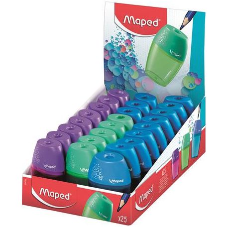 MAPED Hegyező display, egylyukú, tartályos, MAPED "Shaker", vegyes színek