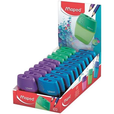 MAPED Hegyező display, kétlyukú, tartályos, MAPED "Shaker", vegyes színek