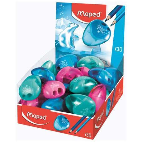 MAPED Hegyező display, kétlyukú, tartályos, MAPED "I-Gloo", vegyes színek