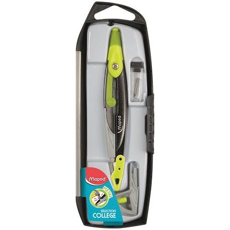 MAPED Körző készlet, 3 darabos, MAPED "Metal Open", vegyes színek