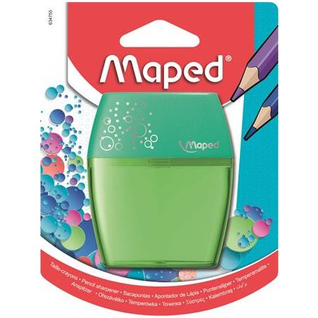 MAPED Hegyező, kétlyukú, tartályos, MAPED "Shaker", vegyes színek