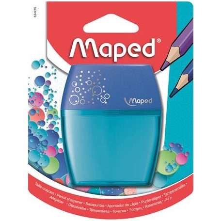 MAPED Hegyező, kétlyukú, tartályos, MAPED "Shaker", vegyes színek