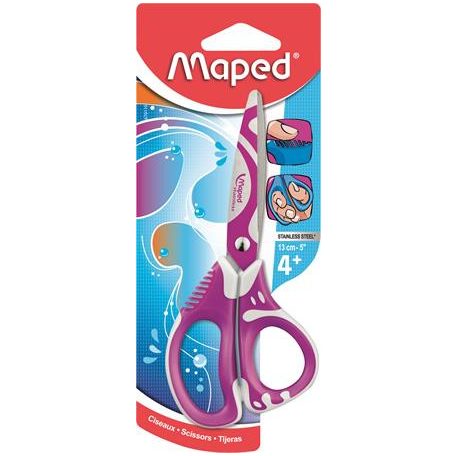 MAPED Olló, iskolai, 13 cm, MAPED "Zenoa Fit", vegyes színek