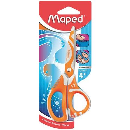 MAPED Olló, iskolai, 13 cm, MAPED "Zenoa Fit", vegyes színek