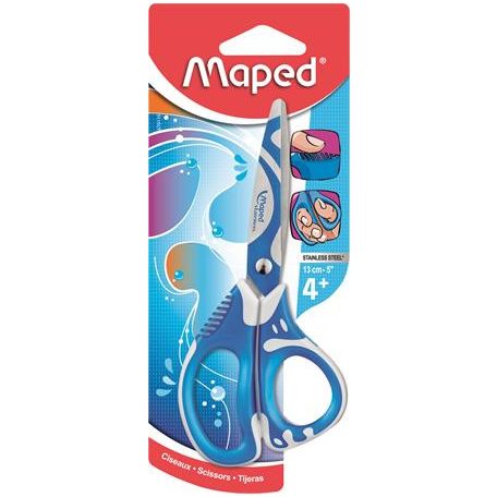 MAPED Olló, iskolai, 13 cm, MAPED "Zenoa Fit", vegyes színek