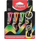 MAPED Szövegkiemelő készlet, 1-5 mm, MAPED "Fluo Peps Flex", 4 különböző szín