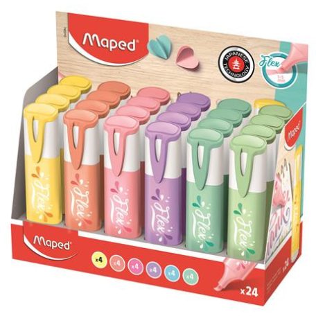 MAPED Szövegkiemelő display, 1-5 mm, MAPED "Fluo Peps Flex Pastel", pasztell szín